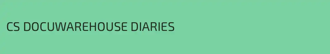 CS DOCUWAREHOUSE DIARIES